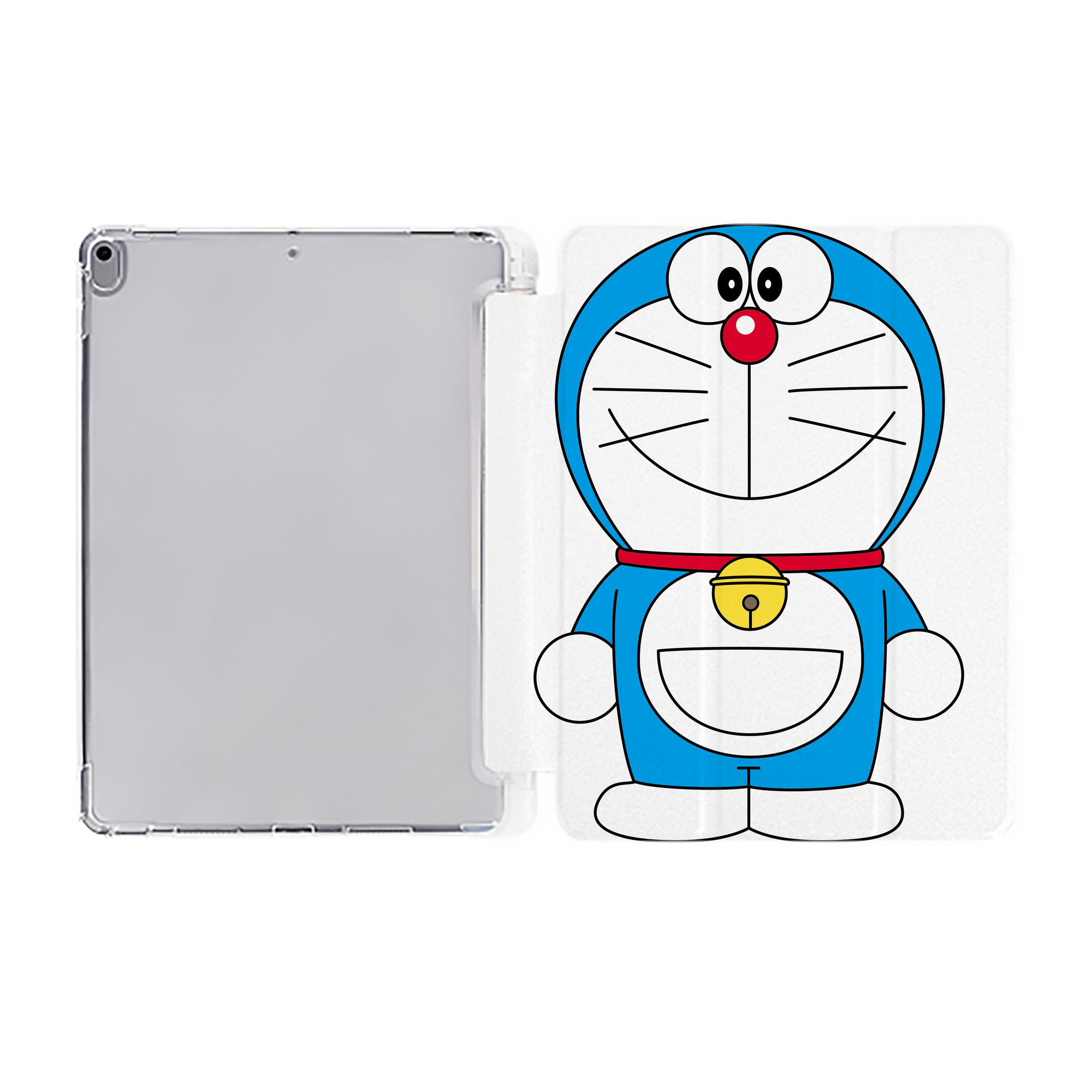 （画像用） ドラえもん Doraemon IPad ケース ペン収納付き 三つ折りスタンド PUレザー×シリコン 対応機種9.5/10.5/10.9インチ